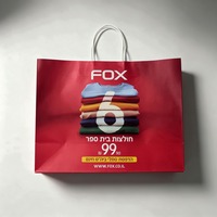 Sacs shopping en papier personnalisés pour magasins de vêtements, sacs de transport pour vêtements de marque
