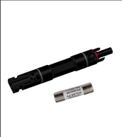 Conector de Fusible Solar IP68 a Prueba de Agua 1500V, Portafusibles en Línea, Terminal de Cable para Panel Fotovoltaico, Enchufe de 15A 20A 30A con Carcasa de PC