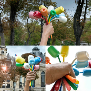 Decoración Floral <span class=keywords><strong>de</strong></span> FRP para Interiores y Exteriores, Estatua <span class=keywords><strong>de</strong></span> Arte Floral <span class=keywords><strong>de</strong></span> Fibra <span class=keywords><strong>de</strong></span> Vidrio Personalizada, Escultura Gigante <span class=keywords><strong>de</strong></span> Mano Sosteniendo una Flor - Product Image 5