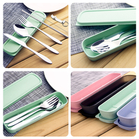 Kit de Couverts de Voyage Pliable en Acier Inoxydable avec Étui, Idéal pour Camping, Pique-nique et Activités de Plein Air – Couteau, Fourchette et Cuillère