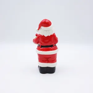 OEM individuelle neue nordische weihnachtsdekoration mini 3d figur statue miniatur keramik weihnachtsmann figur ornamente geschenk