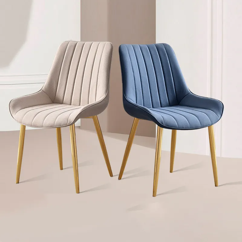 Grande réduction Haosi prix d'usine Chaise de restaurant barcelone bleue Chaise de salle à manger moderne en tissu velours pour salle à manger