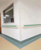 Barrières de protection murales en vinyle pour couloirs d'hôpitaux et rampes d'escalier