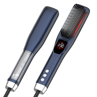 Brosse lissante électrique à vapeur en céramique avec technologie infrarouge à ions négatifs et conception anti-brûlure