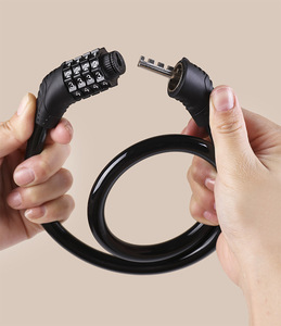Verrou de vélo à combinaison numérique à quatre chiffres, <span class=keywords><strong>antivol</strong></span>, pour VTT, câble de vélo, verrou de vélo - Product Image 6