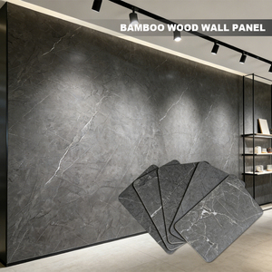 Panneau mural en <span class=keywords><strong>PVC</strong></span> imitation marbre, haute qualité, aspect marbre, avec placage en bois <span class=keywords><strong>de</strong></span> bambou et charbon <span class=keywords><strong>de</strong></span> bois, pour revêtement mural - Product Image 1