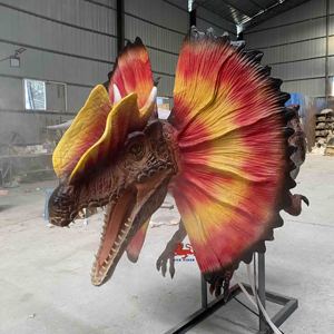 Estatuas modelo animatronic realistas montadas en la pared de cabeza de Dilophososaur - Product Image 4
