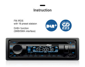 Mới đến 1 DIN có thể tháo rời âm thanh xe hơi MP3 cho DVD CD Player BT hệ thống âm thanh FM xe hơi Băng âm thanh hệ thống bảng điều khiển vị trí 1 năm - Product Image 2