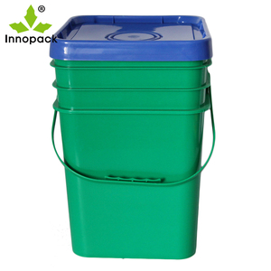 Seau d'emballage de qualité alimentaire Capacité de 20kg Seau de rangement carré en PP avec poignée en plastique Seau de 20L en plastique avec couvercle - Product Image 4