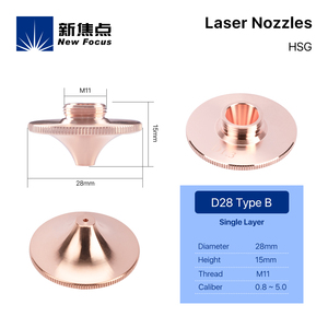 Nuevo enfoque de una sola capa cromada D32 H15 M14 <span class=keywords><strong>calibre</strong></span> 0,8mm-5,0mm repuestos HSG OEM boquillas para cabezal de corte láser - Product Image 4
