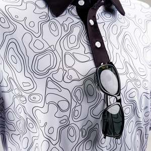 Polo de Golf personalizado para hombre orgánico alto Spf 30 impresión <span class=keywords><strong>completa</strong></span> sublimación poliéster 75% Spandex 25% rendimiento ropa de Golf camisas - Product Image 3