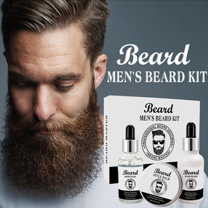 Kit de coiffure pour la barbe pour hommes, de haute qualité, OEM, 3 pièces, soin biologique, <span class=keywords><strong>coffret</strong></span> cadeau, croissance - Product Image 5