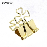 Clips de reliure en métal électroplaqué de différentes formes pour bureau et étude, clips de reliure pour cahiers en métal or rose