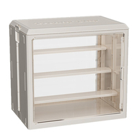 Boîte de présentation carrée classique multifonctionnelle en plastique PP injecté avec compartiments réglables, étagères amovibles, étanche, pour objets de collection