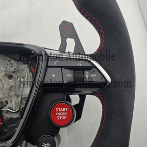 Spot New Products Honeycomb Carbon Alcantara LED Steering Wheel for Audi A3 A4 A5 A6L A8 Q3 Q5 Q7 Q8 TT B9 Car Steering Wheel - Product Image 2