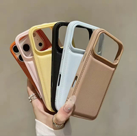 Coque de protection antichoc en TPU effet cuir litchi mat couleur bonbon de luxe pour iPhone 17 Air 15 14 13 12 11 Pro Max 16 Plus 17 Pro