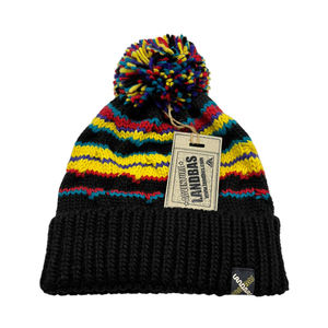 Gorro de Punto LANDBAS Hecho en Taiwán para Adultos, Casual, 70% Acrílico, 30% Lana, con Patrón de Trenzas y Rayas, Unisex, para Invierno y Esquí - Product Image 2