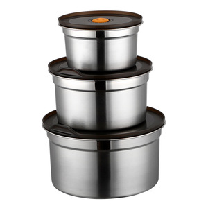 Contenitore Sigillato in Acciaio Inox 304 per Frigorifero con Drenaggio, Cestino per Conservazione Frutta e Picnic all'Aperto - Product Image 5