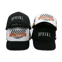 Venta al por mayor estilo de carreras sombrero de alta calidad personalizado 3D bordado Unisex deportes gorras de perfil medio 5 Panel gorras de camionero