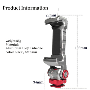 1/4 ''support de caméra d'action Smartphone monopode escargot téléphone Clip trépied pour iPhone <span class=keywords><strong>GoPro</strong></span> <span class=keywords><strong>6</strong></span> accessoires de caméra - Product Image 5