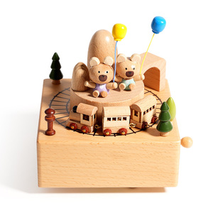 Caja Musical de Madera con Carrusel de Estrellas Personalizada, Nombre Grabado, Recuerdo para Guardería, Regalo para Bautizo o Baby Shower - Product Image 5