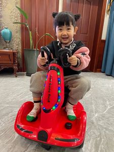 2024 desain baru penjualan laris mainan plastik daya baterai besar rotasi 360 derajat Remote Control mobil pengendara listrik anak-anak - Product Image 6