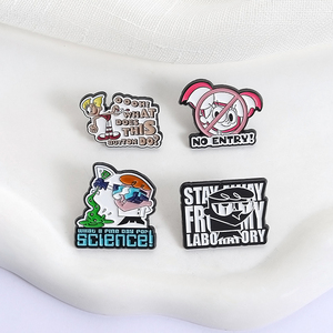 Alfileres esmaltados de personajes de animación de dibujos animados de los 90, qué buen <span class=keywords><strong>día</strong></span> para la ciencia, broches de Metal, insignia de solapa, regalos de joyería para amigos - Product Image 3