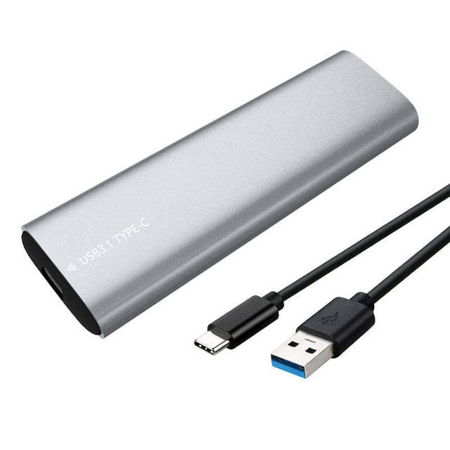 New USB3.0 Type-C Dual Interface M.2 Ssd Box SSD Case External Hard Disk Drive Enclosure for Ngff/Nvme Protocol