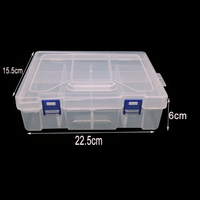 Boîte de rangement transparente en plastique PP de haute qualité, détachable, pour bijoux, cosmétiques, pièces, organisation et classification