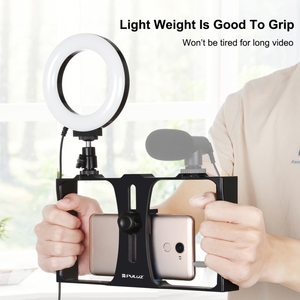 Venta caliente Vlog Kit Handheld Video Grabación de voz para teléfono móvil Vlog Cámara Micrófono Kit Trípode Soporte para teléfono - Product Image 4
