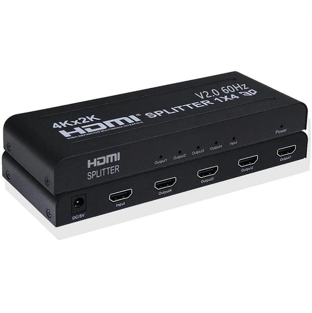 Ultra HD 4K 60Hz HDMI Splitter 1X4 HDMI Video Distributor 1x4 Converter V2.0 HDCP 2.2 for PS4 TVBox PC Monitor Projector