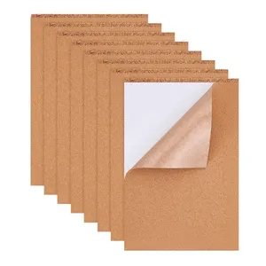 Feuilles de liège auto-adhésives de taille A4 Feuilles de liège isolantes rectangulaires pour la décoration murale de dessous de verre et l'artisanat de bricolage