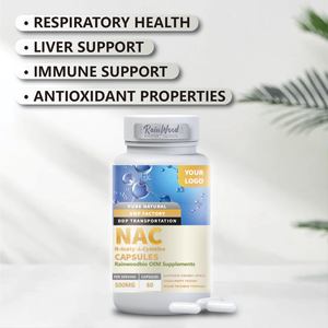 Capsules Rainwood <span class=keywords><strong>NAC</strong></span> N-Acétyl-Cystéine CAS 616-91-1 Antioxydant et Soutien Hépatique - Product Image 2