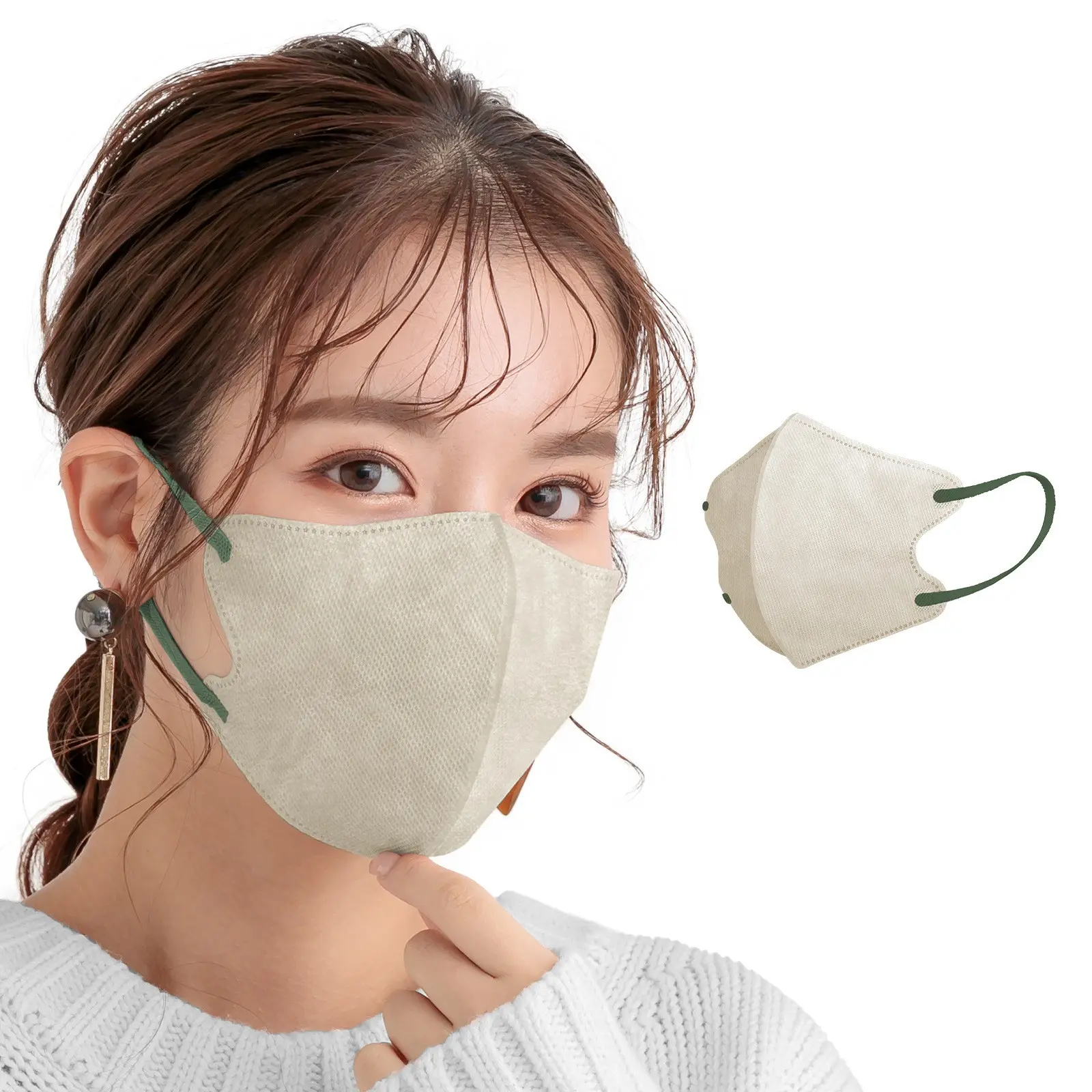 5D Disposable Face Shield half mask respirator Three-Dimensional Breath Air Nose Protection mask about dust for the face