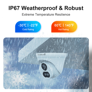 JideTech 2MP PoE IP Cámara domo de doble lente Micrófono incorporado con poca luz IP67 Impermeable IR 30m Dual Streams Soporte DWDR - Product Image 6