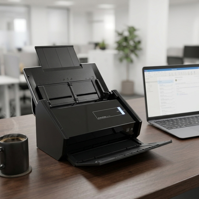 IX500 A4 WiFi Feeder Document Scanner 25ppm 50ipm Duplex Dual CIS 600x600dpi USB 3.0 Max Paper 863mm Black STOCK