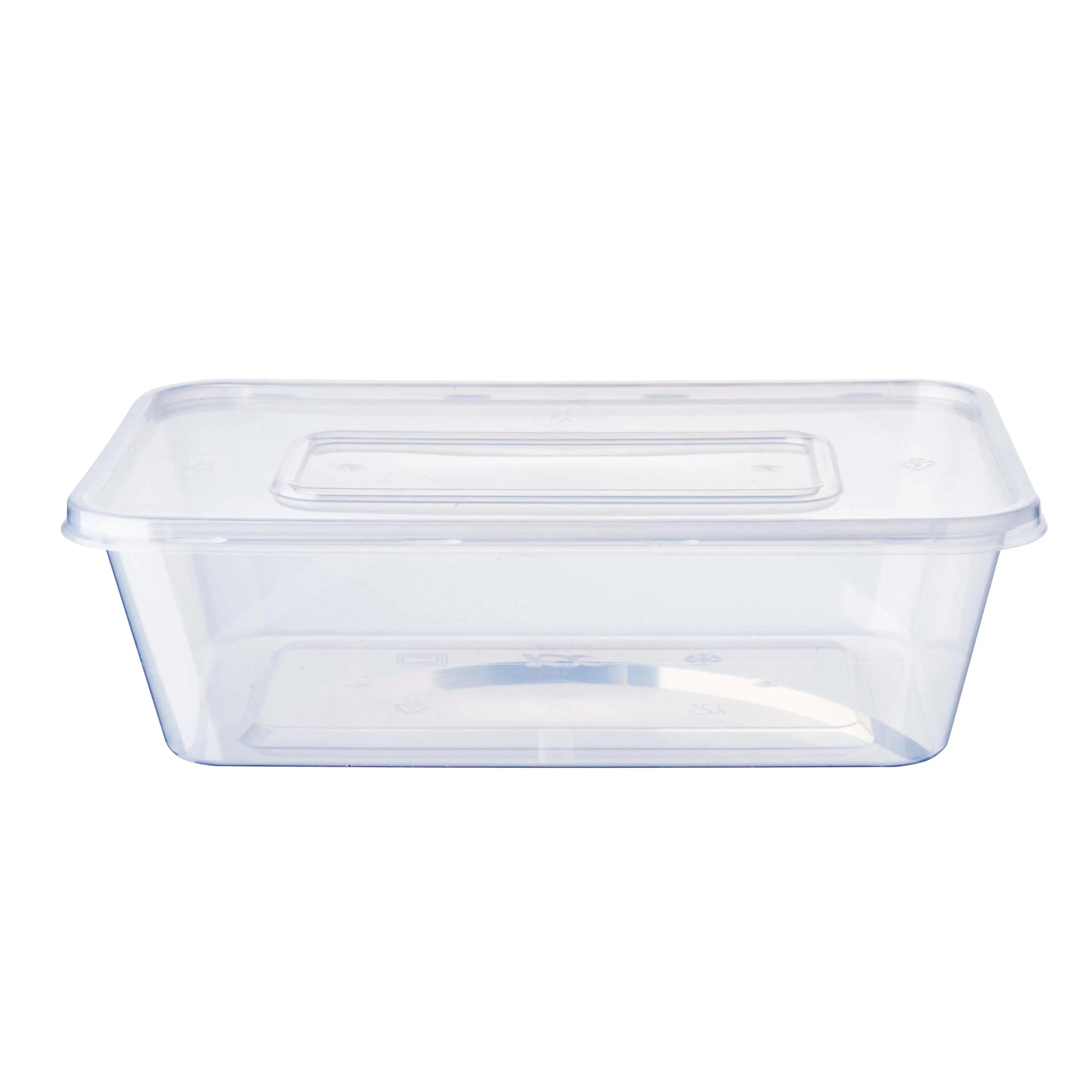 Takeaway durchsichtige Mikrowellen-Injektion PP Kunststoff Bento Salat Lebensmittel Einweg-Lunchbox mit Deckel