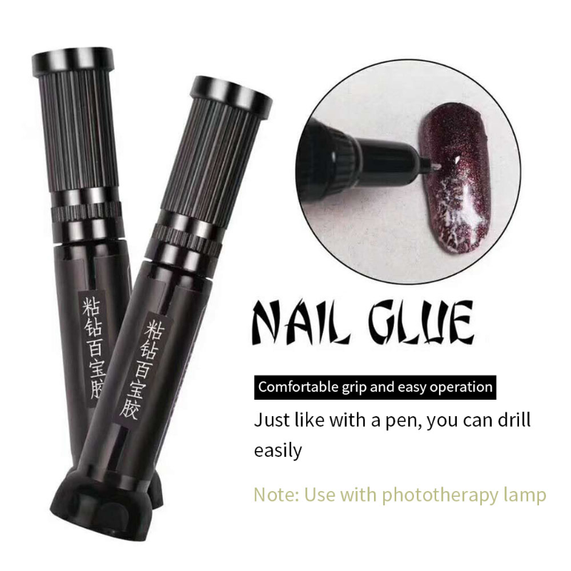 Water Drill Jewelry Paste Drilling Glue Super Jewelry Adhesive Drilling Glue Light Therapy Set Diamond Glue Manicure