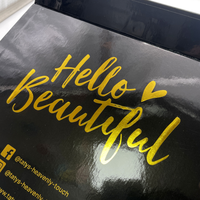 Boîte d'emballage de luxe pour produits de beauté, boîte cadeau magnétique noire brillante personnalisée avec logo, coffrets cosmétiques rigides pliables, boîtes à maquillage