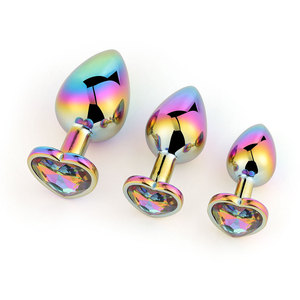Plug <span class=keywords><strong>Anal</strong></span> de Metal con Joyería de Cristal en Forma de Corazón, Buttplug de Aleación de Aluminio, Juguete Sexual para Hombres, Mujeres y Parejas, Dilatadores Anales, Productos Sexuales - Product Image 1