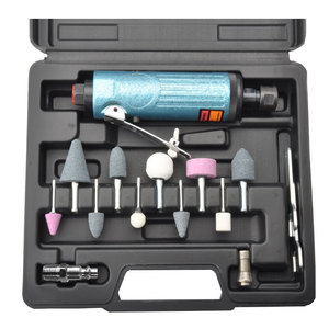Kit de meuleuse pneumatique de type droit de 225 mm avec accessoires de meulage et de polissage pour machines, réparation automobile, meubles - Product Image 1