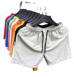 Short de plage de sport grande taille pour homme tricot uni en polyester à séchage rapide avec logo personnalisé impression numérique 5XL pour garçon - Product Image 2