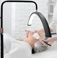 Lampe de sol professionnelle en forme de U, demi-lune, avec protection oculaire, réglable, pour salon de beauté, extensions de cils, maquillage, studio