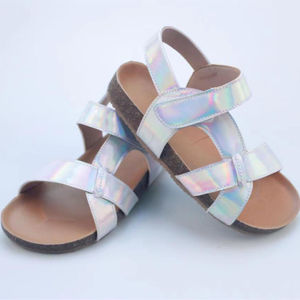 Sandales de plage en toile pour bébé, garçons et filles, pantoufles inspirées de styliste, sacs en toile, chaussures en cuir à la mode OEM - Product Image 4