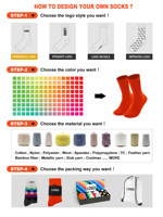 Chaussettes en coton pour hommes avec logo personnalisé, chaussettes de sport athlétiques, design personnalisé, chaussettes pour hommes avec logo personnalisé