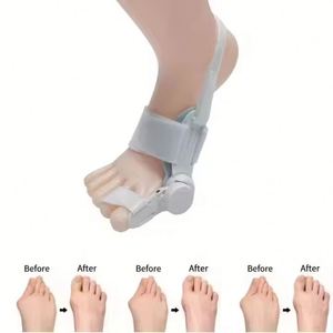 Correcteur d'hallux valgus pour femmes et hommes, attelle de correction pour le soulagement de l'hallux valgus, redresseur d'orteil avec sangle antidérapante pour le talon - Product Image 4