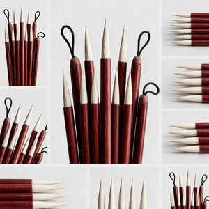 Pincel <span class=keywords><strong>de</strong></span> Caligrafía China Hecho a <span class=keywords><strong>Mano</strong></span> con Pelo <span class=keywords><strong>de</strong></span> Oveja Fino y Mango <span class=keywords><strong>de</strong></span> Madera <span class=keywords><strong>de</strong></span> Sándalo Rojo, Pincel para Práctica <span class=keywords><strong>de</strong></span> Caligrafía - Product Image 6