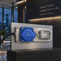 Boîtier de distribution d'alimentation WiFi portable triphasé Fineco 16A/32A IP67 avec compteur MID, prêt à l'emploi, 6 prises, utilisation extérieure