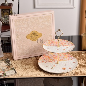 Assiettes de présentation en grès de qualité supérieure pour mariage, avec bordure dorée et motif floral, options colorées, compatibles congélateur, services de vaisselle pour fêtes - Product Image 4