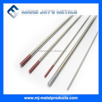 Electrodo de Tungsteno Toriado Rojo Modelo WP de M&J, Fabricado en China, AWS A.5.1 E6013, 99.96% de Contenido de Tungsteno, Soldadura TIG, Diámetro del Núcleo de 1.6 mm